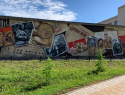 В Панино нарисовали граффити с портретом участника ВОВ
