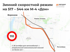 На воронежском участке трассы М-4 «Дон» ввели зимний режим