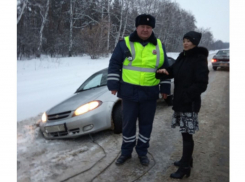 В Аннинском районе инспекторы ДПС помогли автомобилистке, застрявшей в кювете