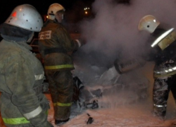 В Бобровском районе на выходных сгорела иномарка