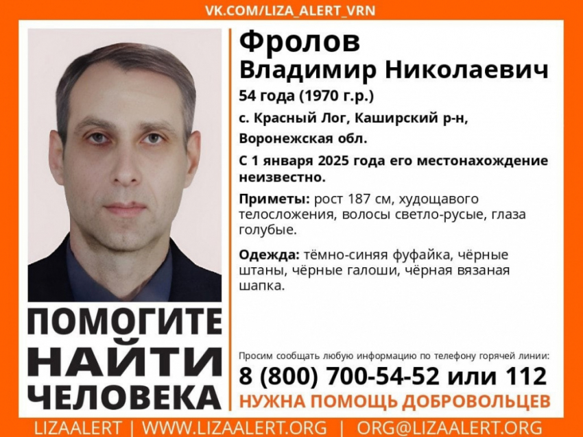 В Аннинском районе объявили поиск воронежца, пропавшего в Новый год