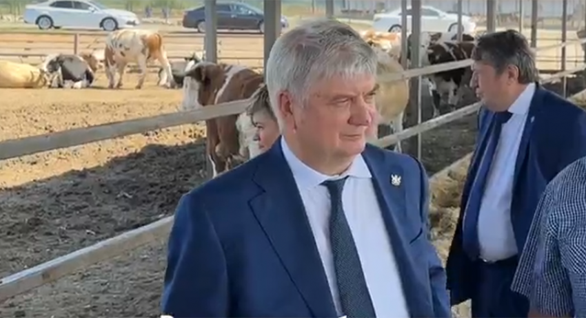 Коровы доятся,  масло давится, свалка - рекультивируется: как губернатор Воронежской области в Эртиле побывал 
